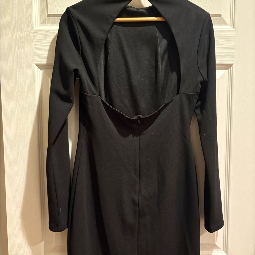 Lulus All That‎ You Wish For Black Mock Neck Cutout Bodycon Dress size medium - Picture 5 of 6